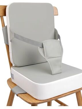 NIB Grey Foam Booster Seat with Safety Strap